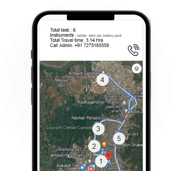 View and conduct assigned tasks with the field application